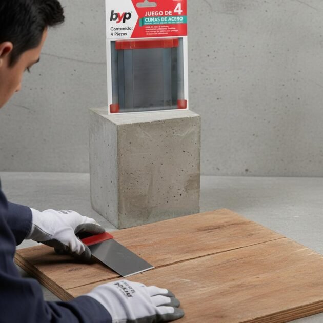Juego de 4 Cuñas de Acero con Mango (50, 80, 100, 120 mm)