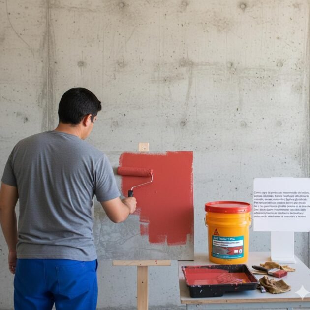 Acriltecho 3Pro rojo cubeta 18L